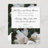 Elegant White Flower Wedding Invitation Kaart (Voorkant / Achterkant)