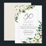 Elegant White Flowers 50th Birthday Party Kaart<br><div class="desc">Elegant White Flowers 50th Birthday Party Invitation Zie bijbehorend collectie in Niche en nestwinkel</div>