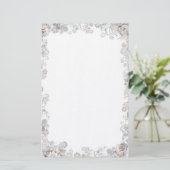 Elegant White Flowers Briefpapier (Staand voorkant)