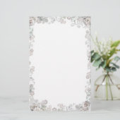 Elegant White Flowers Briefpapier (Staand voorkant)