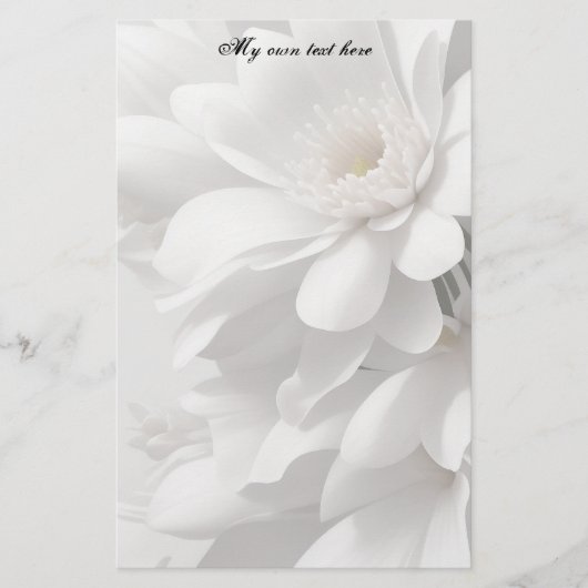 Elegant White Flowers Briefpapier (Voorkant)