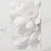 Elegant White Flowers Briefpapier (Achterkant)
