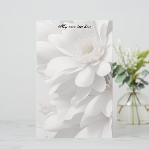 Elegant White Flowers Briefpapier