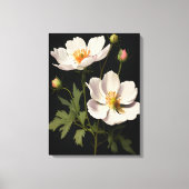 Elegant White Flowers Canvas Afdruk (Voorkant)