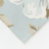 Elegant White Flowers Fleece Deken (Hoek)