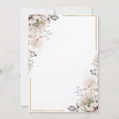 Elegant White Flowers Sweet 16 Kaart (Achterkant)