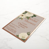 Elegant White Flowers Vrijgezellenfeest Neutraal e Folie Uitnodiging (Gedraaid)