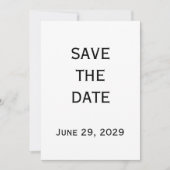 Elegant White Gay Wedding Save The Date Card Kaart (Voorkant)