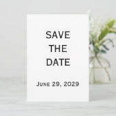 Elegant White Gay Wedding Save The Date Card Kaart (Staand voorkant)