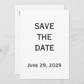 Elegant White Gay Wedding Save The Date Card Kaart (Voorkant / Achterkant)