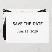 Elegant White Gay Wedding Save The Date Cards Kaart (Voorkant / Achterkant)