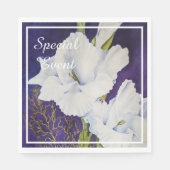 ELEGANT White GLADIOLA PARTY Servet (Voorkant)