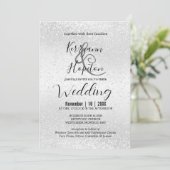 Elegant White Glitter Kaart (Staand voorkant)