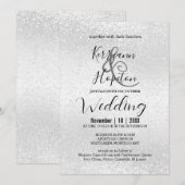 Elegant White Glitter Kaart (Voorkant / Achterkant)