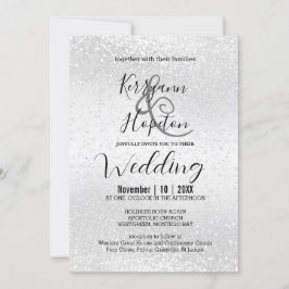 Elegant White Glitter Kaart