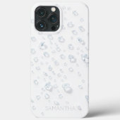 Elegant White Glitter Phone Case with Custom Name  (Achterkant)