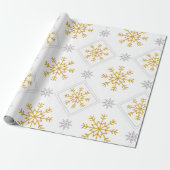 Elegant White, Gold and Silver Christmas Wrapping Cadeaupapier (Uitgerold)
