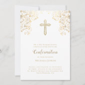 Elegant White Gold Bible Verse-bevestiging Kaart (Voorkant)