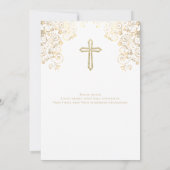 Elegant White Gold Bible Verse-bevestiging Kaart (Achterkant)