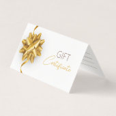 Elegant White Gold Bow Classy Luminous Gift Card Kaart (Voorkant)