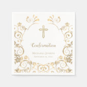 Elegant White Gold Cross bevestiging Servet (Voorkant)