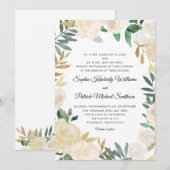 Elegant White Gold Floral | Alle ouders die Kaart (Voorkant / Achterkant)