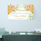 Elegant White Gold Floral Welcome Banner (Beurs)