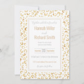 Elegant White Gold Glitter Leopard Animal Print (Voorkant)