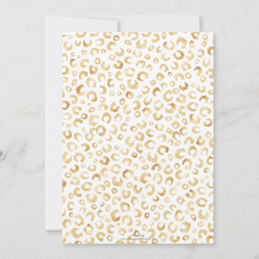 Elegant White Gold Glitter Leopard Animal Print (Achterkant)