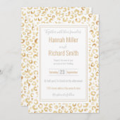 Elegant White Gold Glitter Leopard Animal Print (Voorkant / Achterkant)