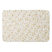 Elegant White Gold Glitter Leopard Animal Print Badmat (Voorkant)