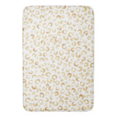 Elegant White Gold Glitter Leopard Animal Print Badmat (Voorkant Verticaal)
