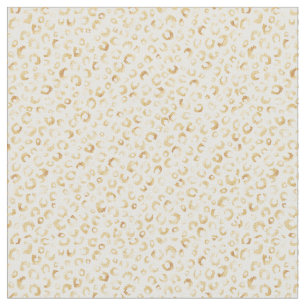 Elegant White Gold Glitter Leopard Animal Print Stof