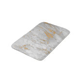 Elegant White Gold Grey Marble Badmat (Gekanteld)