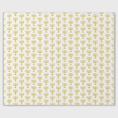Elegant White Gold | Hanukkah | MENORAH Cadeaupapier (Vlak)