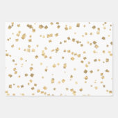 Elegant White & Gold Kerstfeestdag Inpakpapier Vel (Voorkant 3)