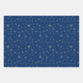 Elegant White Gold-kerstsnowflakes Inpakpapier Vel (Voorkant 2)