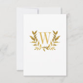Elegant White Gold Leaf Modern Chic Wedding Bedankkaart (Voorkant)