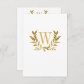 Elegant White Gold Leaf Modern Chic Wedding Bedankkaart (Voorkant / Achterkant)