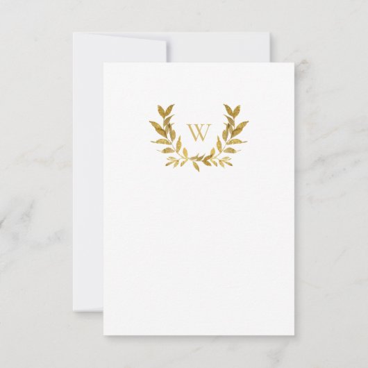 Elegant White Gold Leaf Modern Minimalistisch Save The Date (Achterkant)