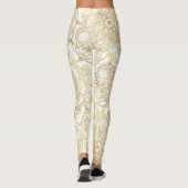 Elegant White Gold Mandala Floral Leggings (Achterkant)
