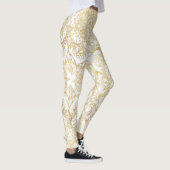 Elegant White Gold Mandala Floral Leggings (Rechts)