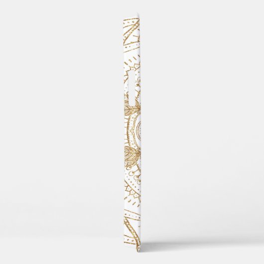 Elegant White & Gold Mandala Handtekening Ontwerp Case-Mate iPhone Case (Achterkant / Rechts)