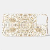 Elegant White & Gold Mandala Handtekening Ontwerp Case-Mate iPhone Case (Achterkant (horizontaal))
