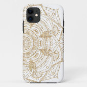 Elegant White & Gold Mandala Handtekening Ontwerp Case-Mate iPhone Case (Achterkant)
