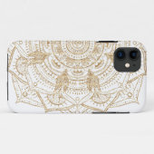Elegant White & Gold Mandala Handtekening Ontwerp Case-Mate iPhone Case (Achterkant (horizontaal))
