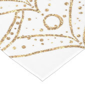 Elegant White & Gold Mandala Handtekening Ontwerp Medium Tafelloper (Hoek)