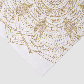 Elegant White & Gold Mandala Handtekening Ontwerp Tissuepapier (Detail)