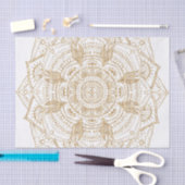 Elegant White & Gold Mandala Handtekening Ontwerp Tissuepapier (Craft)