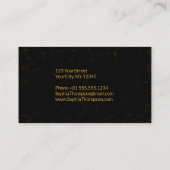 Elegant White Gold Marble Name - Visitekaartje (Achterkant)